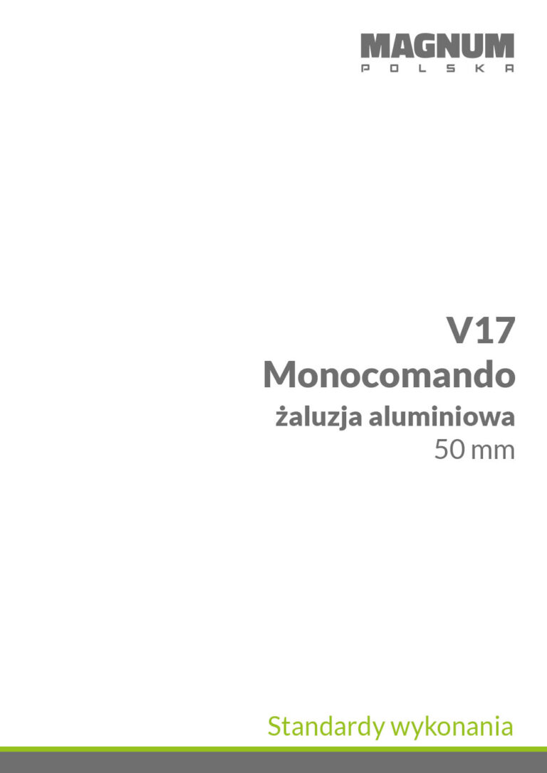 V17 Monocomando standardy wykonania